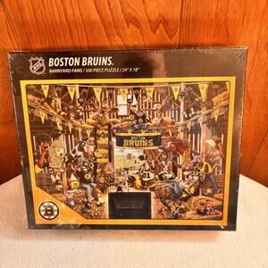 Boston Bruins Barnyard Fans 500 Piece Puzzle 24x18 NHL Sealed New In Shrink Wrap